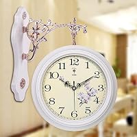 Amazon.co.jp: 壁掛け時計、ヴィンテージ風両面吊り下げ壁掛け時計